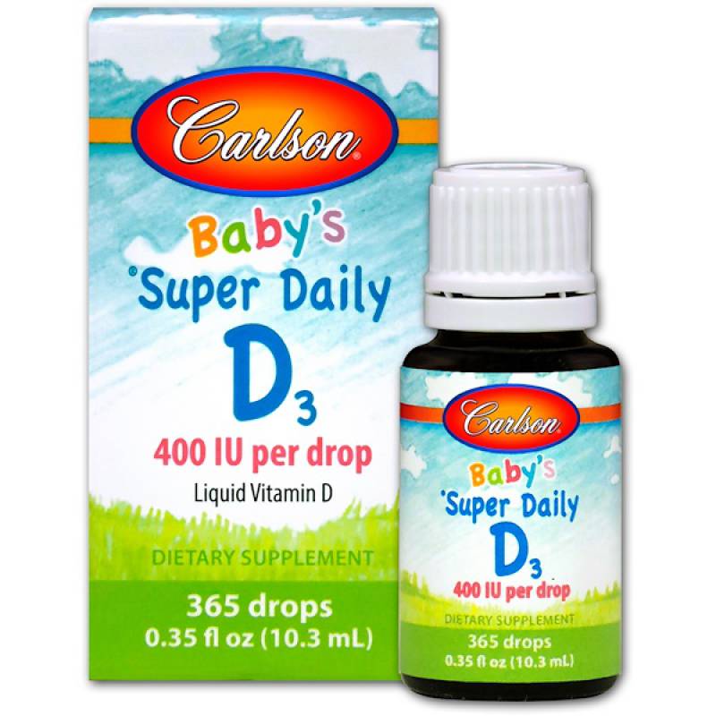 капки, Течен витамин D3 за деца, 400 IU
