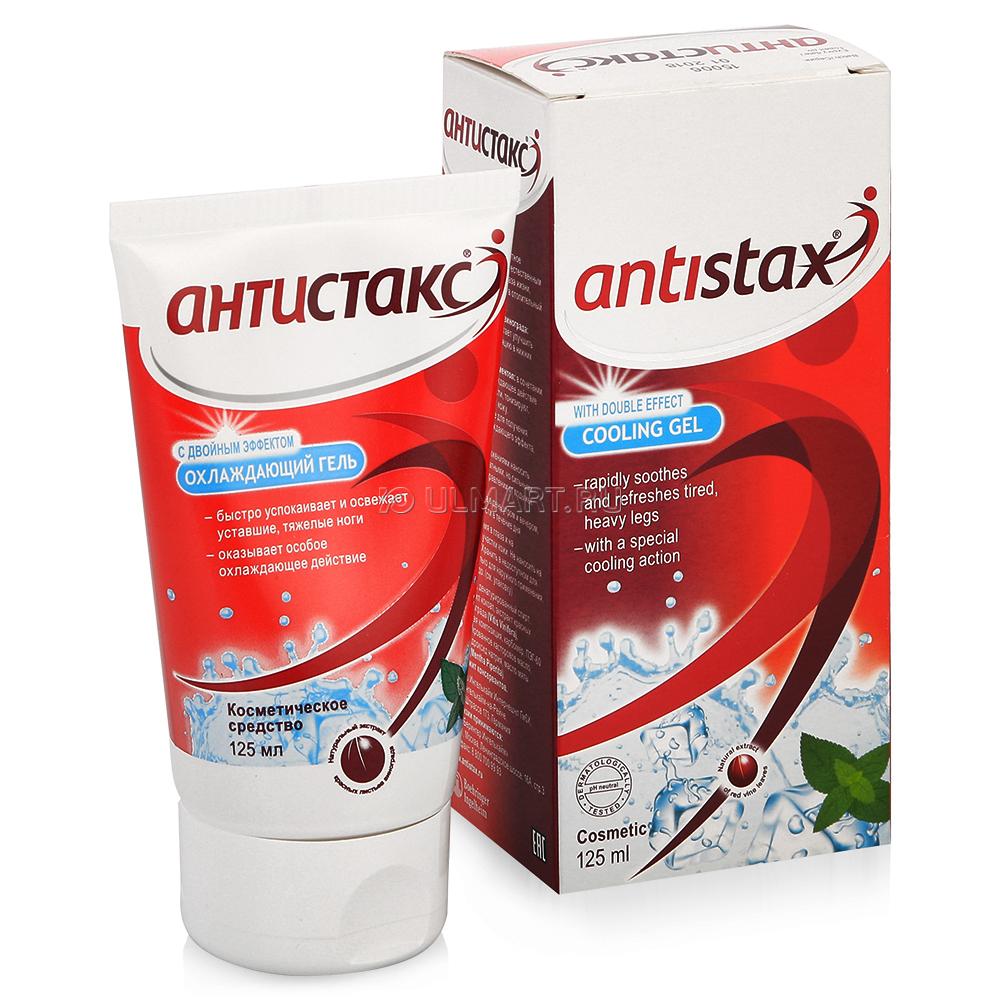 Gel antistax con doble efecto refrescante.