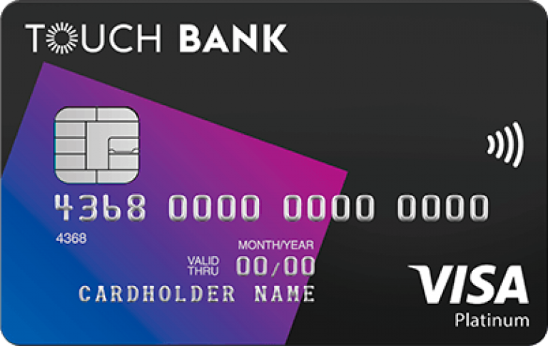 Dotknij karty kredytowej banku