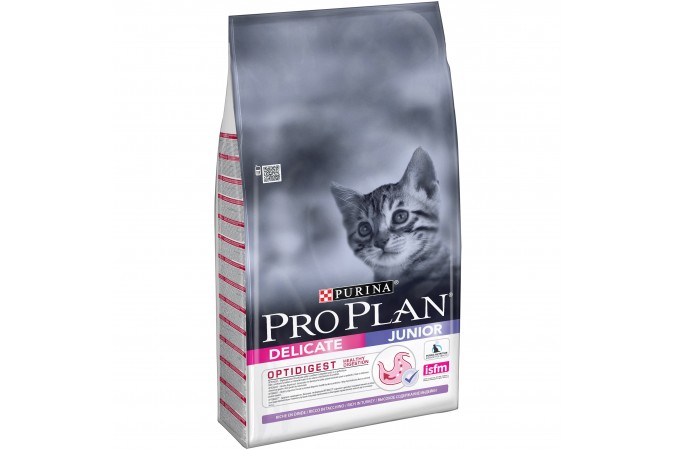 Purina Pro Plan Junior حساسة للقطط مع الديك الرومي والأرز