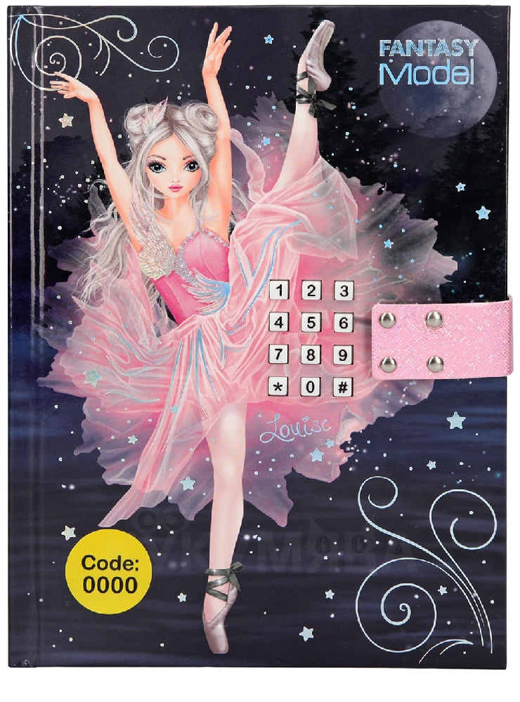 Päiväkirja koodilla ja musiikilla Depesche TOPModel Fantasy Ballerina