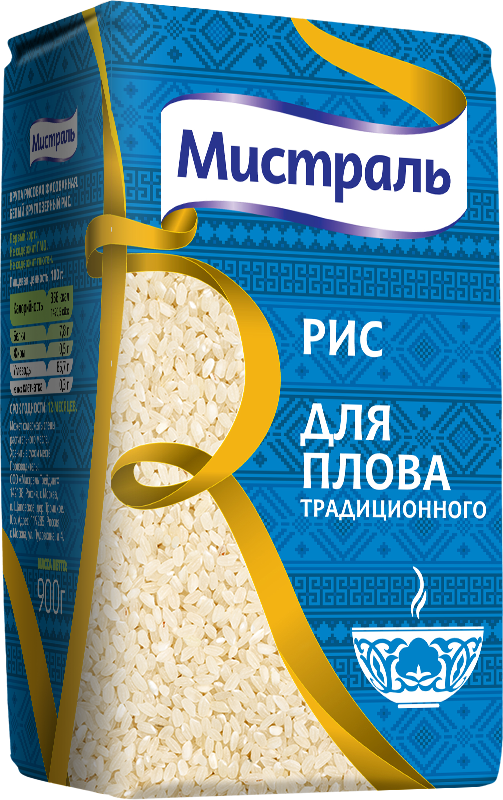 Bílá Mistral rýže kulaté zrno pro tradiční pilaf 900 g
