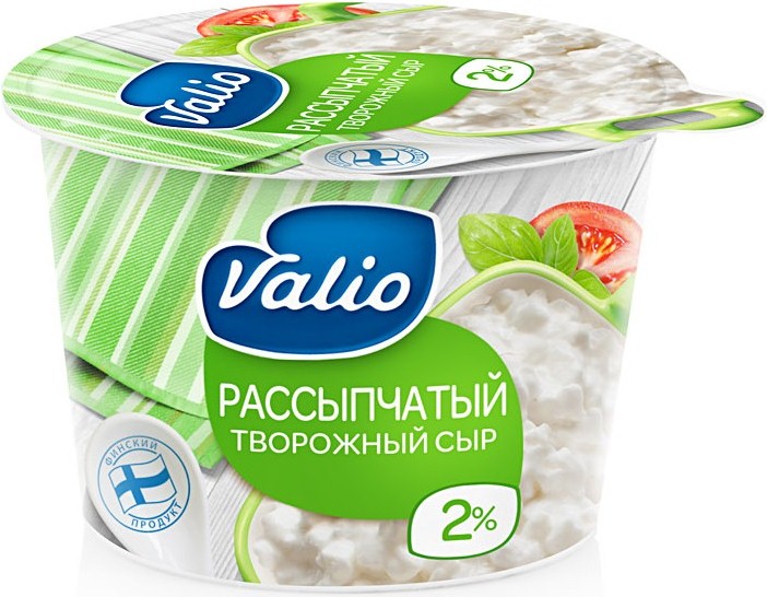 Crumbly curd cheese Valio, 2%