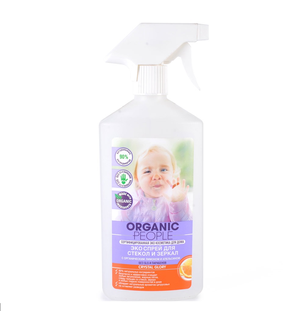Orgaaniset ihmiset Eco-spray lasien ja peilien puhdistukseen