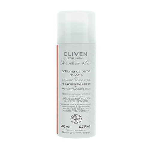 Cliven espuma de afeitar suave con extracto de aloe vera