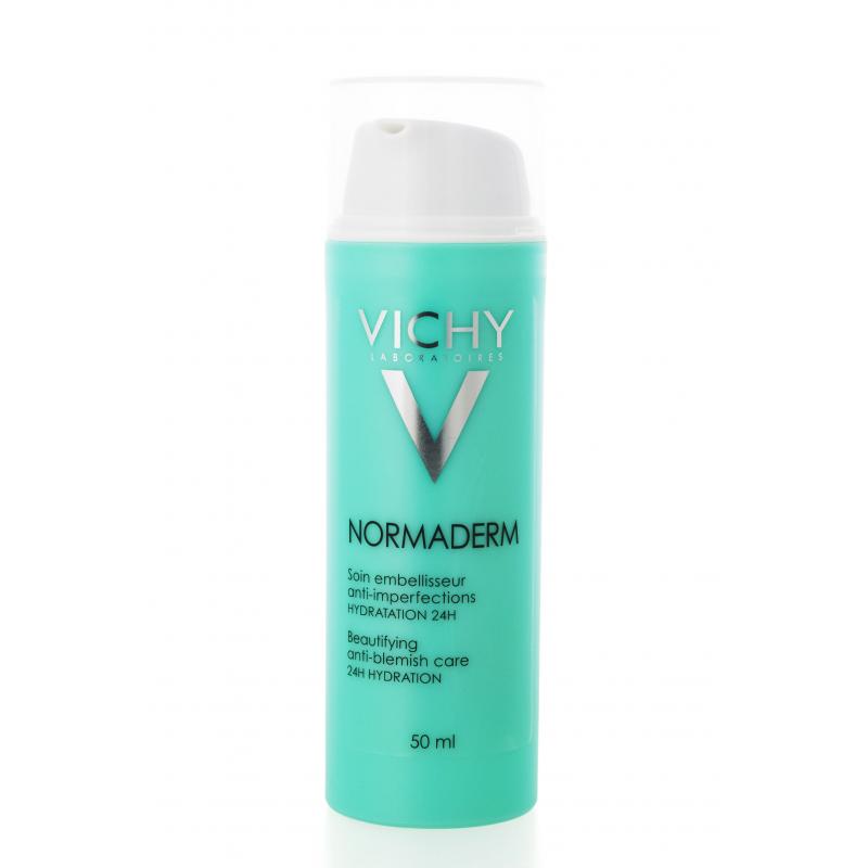 Vichy NORMADERM. Cuidados correctivos contra las imperfecciones, hidratación 24 horas.