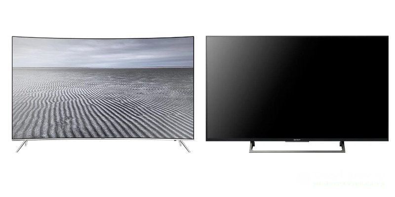 مقارنة بين أجهزة التلفزيون ذات الشاشة المسطحة والمنحنية