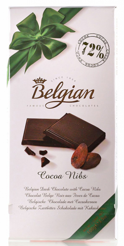 Cacao belgian amar 72% cu boabe de cacao